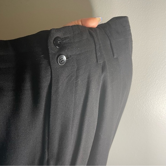 THE LIMITED 35%Wool 65%Rayon Wide Leg Pant - Black SZ/12 - Picture 6 of 12
